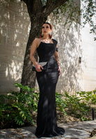 VESTIDO NEGRO CORTE SIRENA