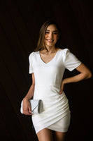 VESTIDO BLANCO CUELLO "V"