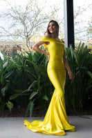 VESTIDO LARGO AMARILLO PRIMAVERAL