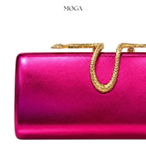 Fuchsia Serpent Clutch