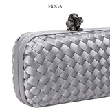 Silver Weave Clutch