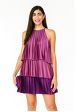 VESTIDO TRICOLOR CON TABLONES