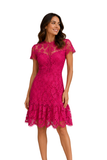 Fuchsia Lace Bloom Dress