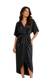Noir Satin Muse Dress