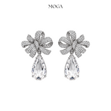 Silver Bow Earrings