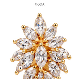 Golden Crystal Bloom Earrings