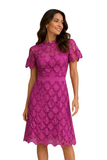 Fuchsia Lace Bloom Dress