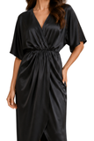 Noir Satin Muse Dress
