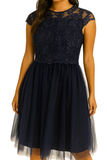 Midnight Bloom Tulle Dress