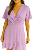 Lavender Soft Ruffle Dress