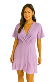 Lavender Soft Ruffle Dress