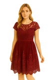 Ruby Elegance Lace Dress
