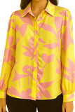 Sunset Bloom Satin Blouse