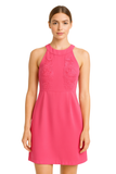 Embroidered Halter Pink Dress
