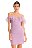 Lilac Ruffled Off-Shoulder