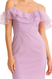 Lilac Ruffled Off-Shoulder