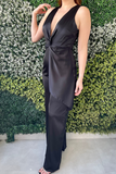 SATIN BLACK JUMPSUIT